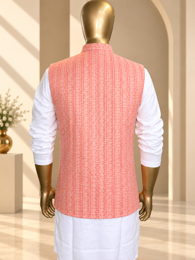 Pink Riwaayat Rekha Woven Koti - view 3