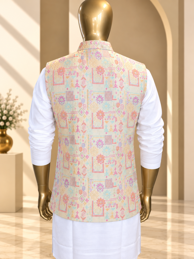 Heritage Pastel Riwaayat Woven Koti - view 2