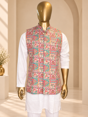 Blush Pink Riwaayat Sequin Embroidered Koti - Pink